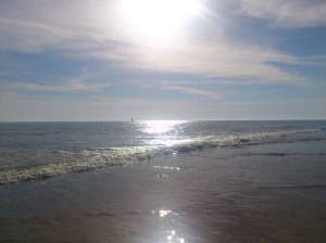 Atardecer en la playa de Punta Umbría (Huelva) 