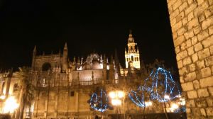 Luces de Navidad en la Plaza del Triunfo Sevilla